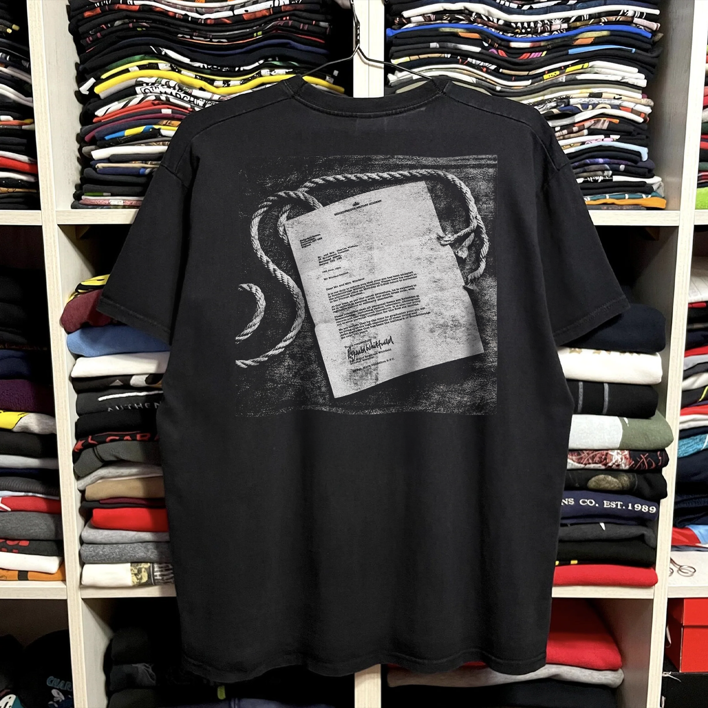 1988 Slayer 'Mandatory Suicide' Vintage Washed Black Promo Tee