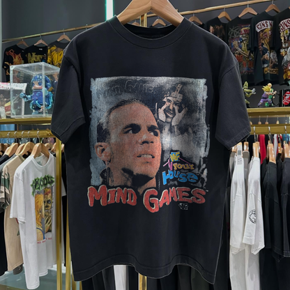 1996 Hbk Mind Games 'Wwf In Your House' Rare Washed Black T-Shirt