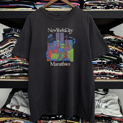 90s New York City Marathon Washed Black Tee