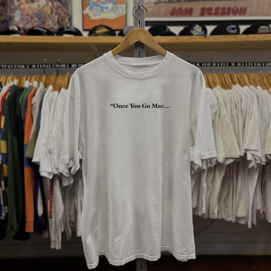 Rare Apple Once You Go Mac Washed White Tee