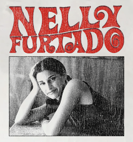 Nelly Furtado Vintage Washed White Tee - As Worn By Rose From Blackpink