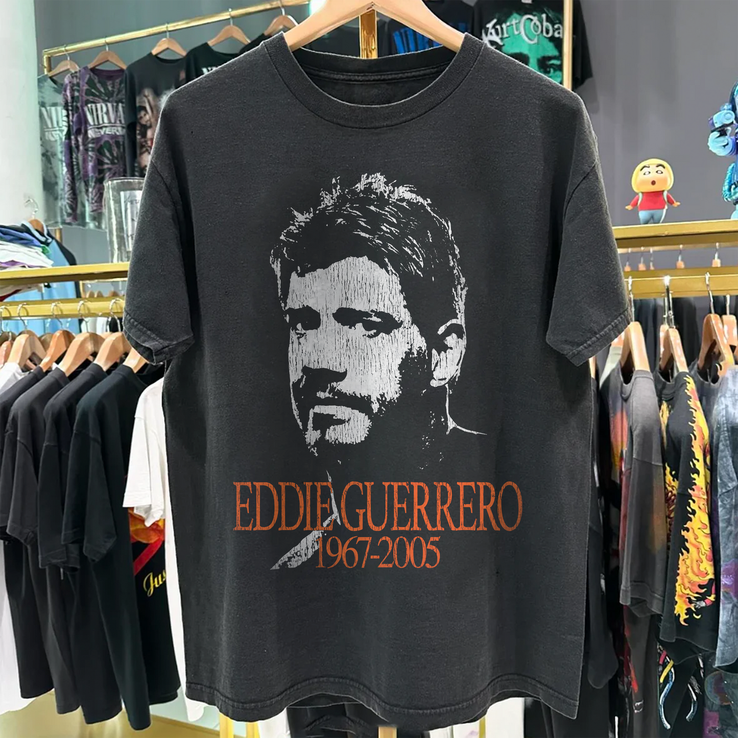 Eddie Guerrero Heavyweight Black T-shirt