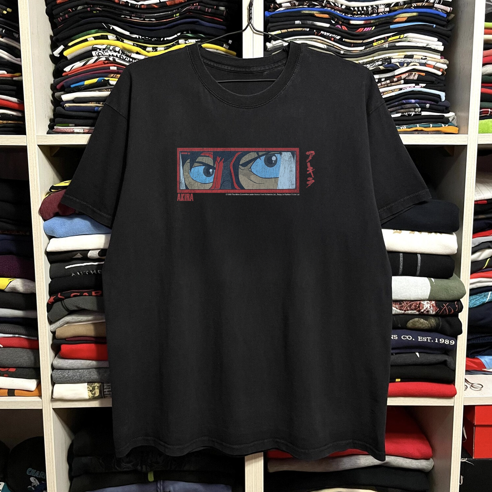1998 Akira Kaneda Eyes Washed Black Tee