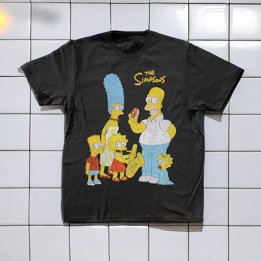 93 The Simpsons Black Washed T-Shirt