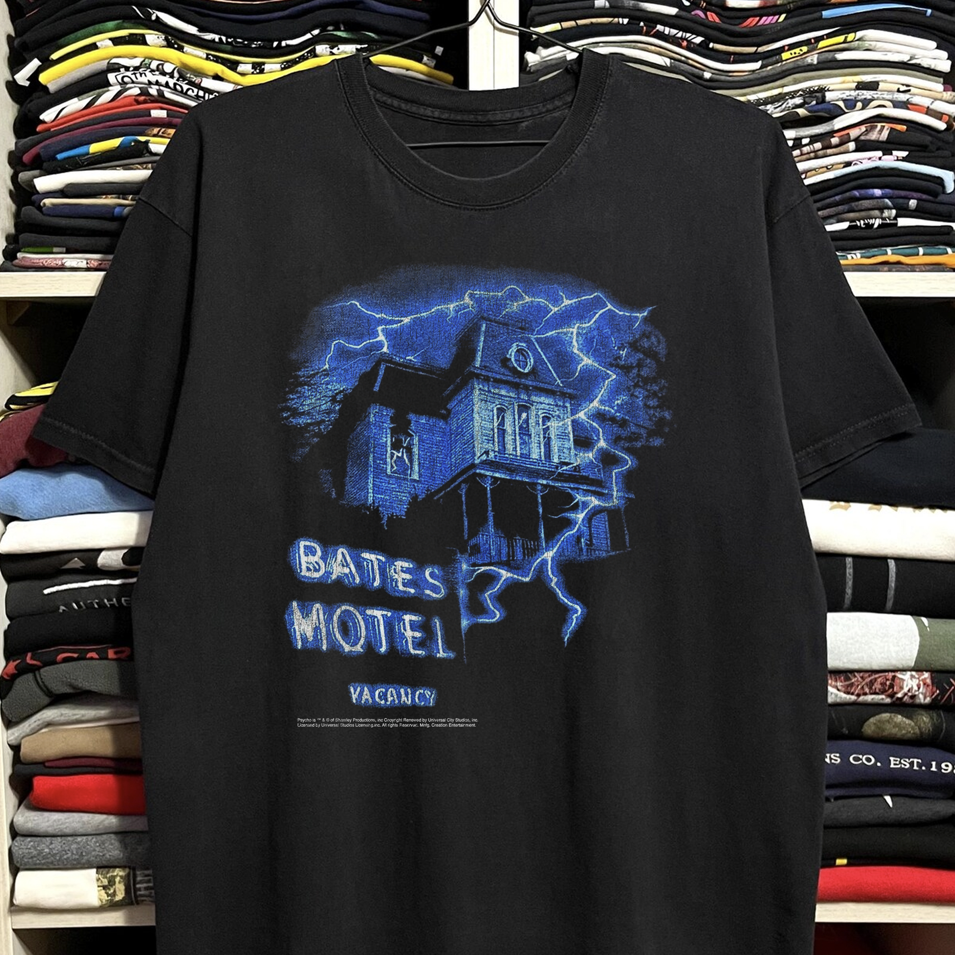 Rare Bates Motel Washed Black Tee