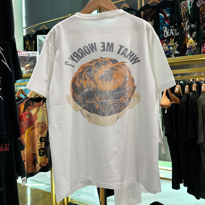 1992 "What Me Worry?" Alfred E. Neuman Rare Washed White T-Shirt