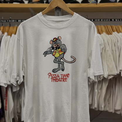 70s Chuck E Cheese Washed White Tee