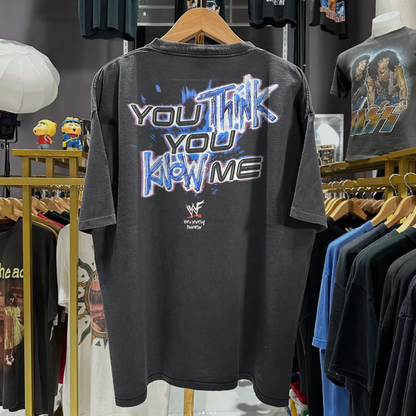 Y2K Edge 'You Think You Know Me' Rare Washed Black T-Shirt