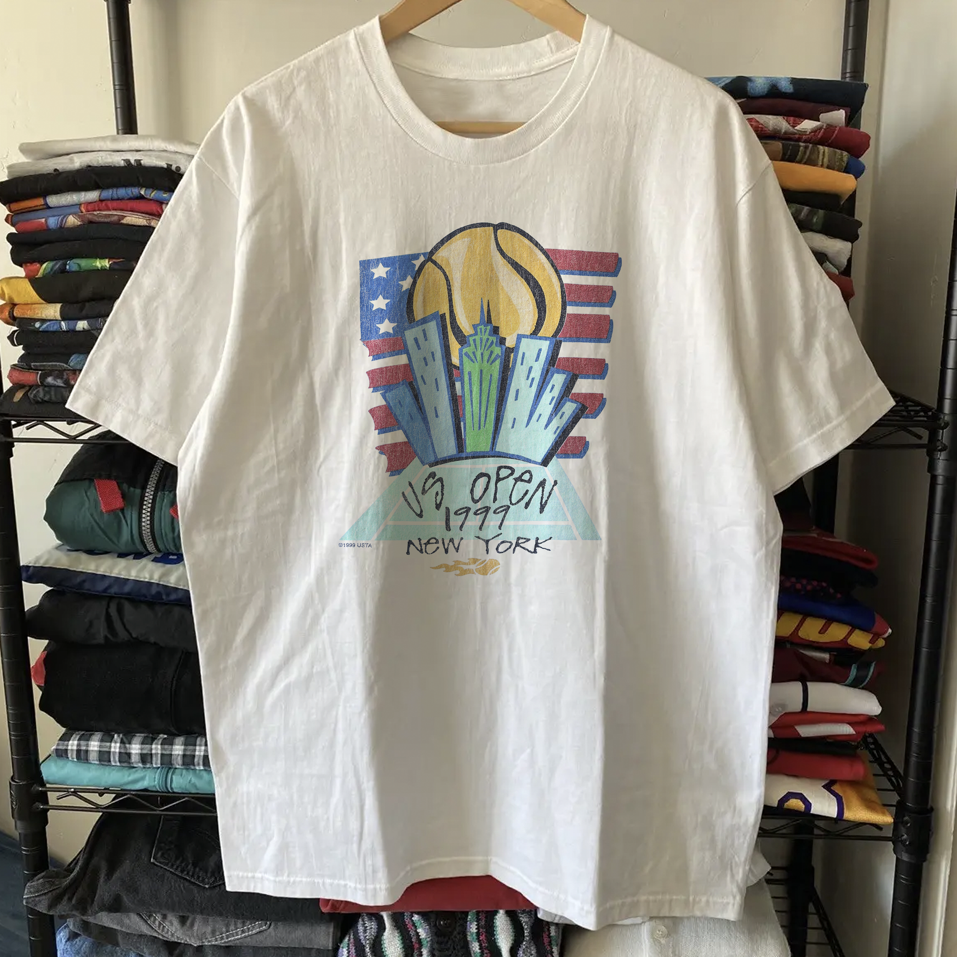US Open 1999 Washed White Tee