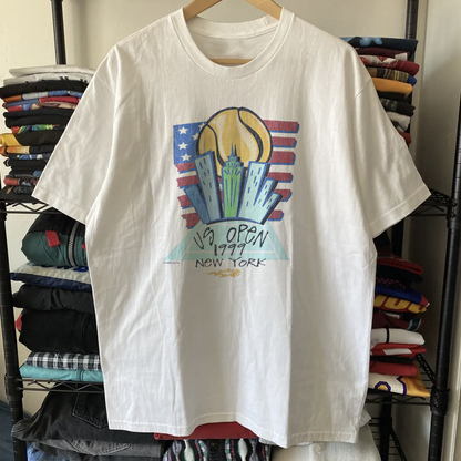US Open 1999 Washed White Tee