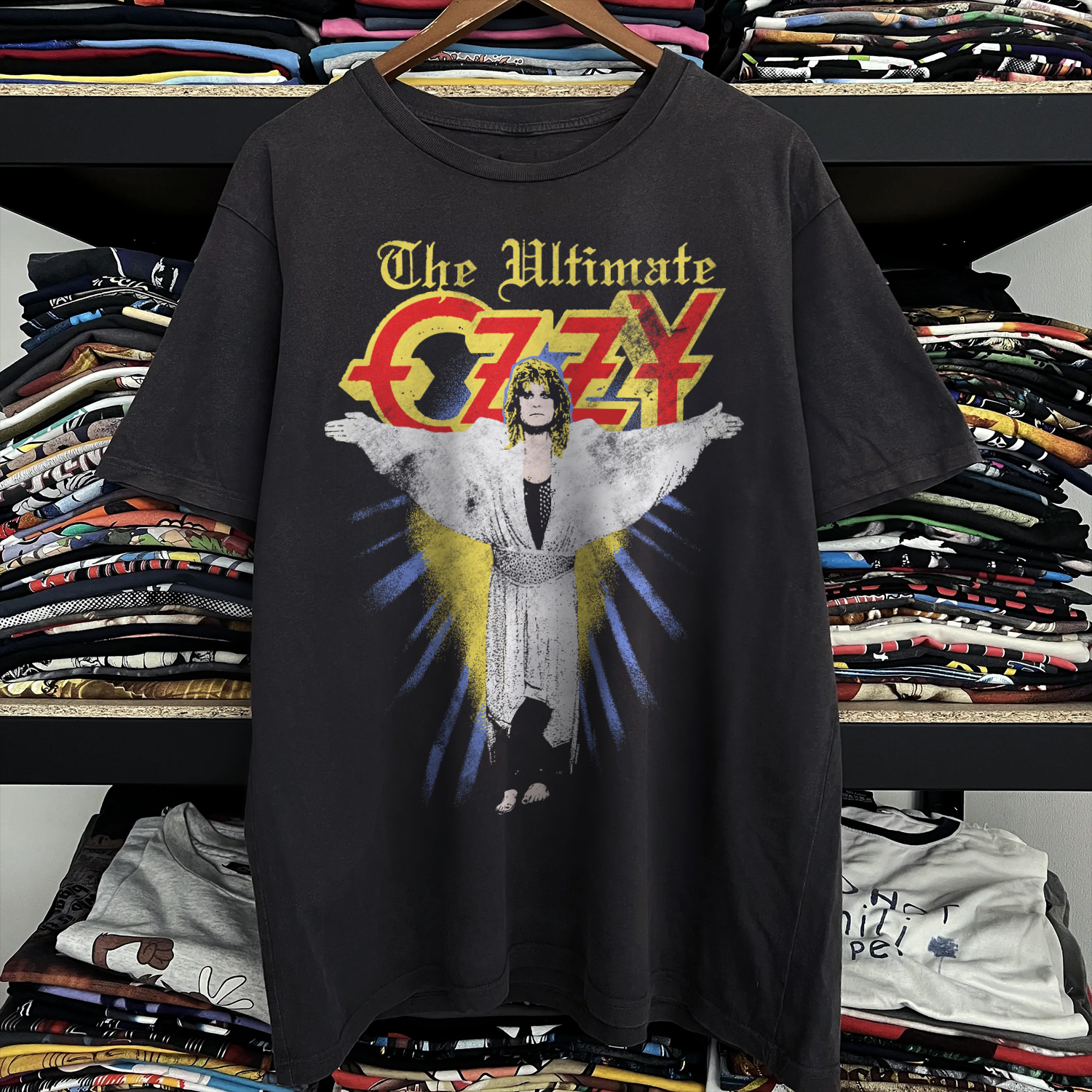 1986 Ozzy Osbourne 'The Ultimate Sin' Promo Washed Black Tee