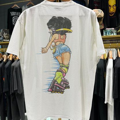 Betty Blades 90's Vintage Washed White T-Shirt