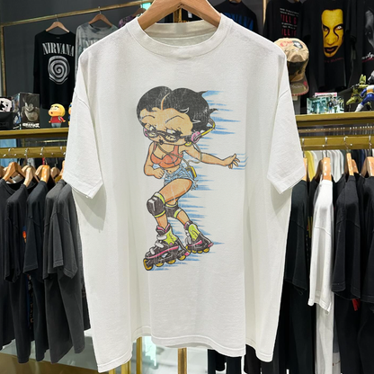 Betty Blades 90's Vintage Washed White T-Shirt