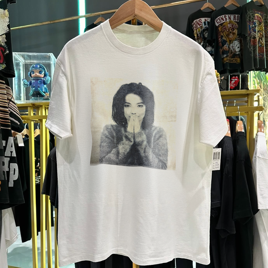 1993 Bjork Debut Grail Rare Washed White T-Shirt