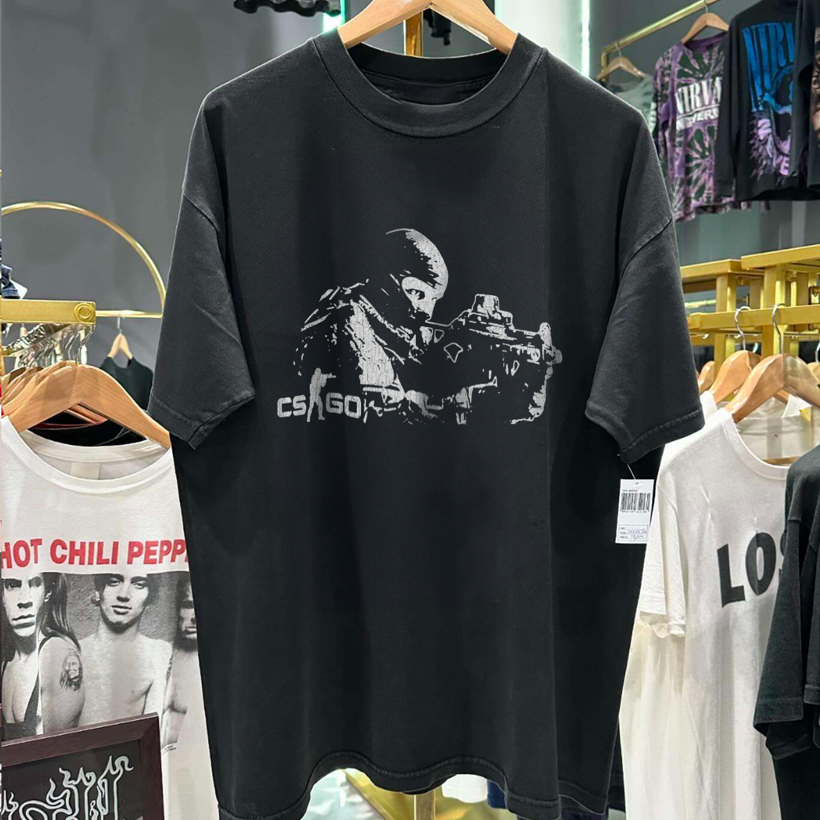 Cs:Go 2012 Grail Vintage Washed Black Tshirt