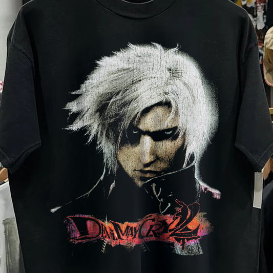 03 Devil May Cry 2 Ps2 Black Washed T-Shirt