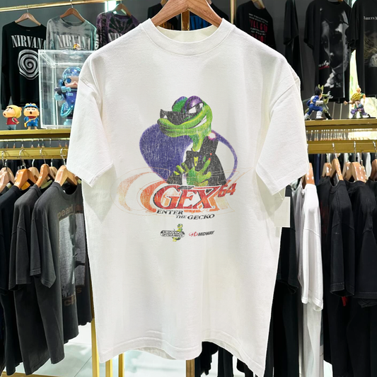98 Enter The Gecko Promo White Vintage Washed T-Shirt