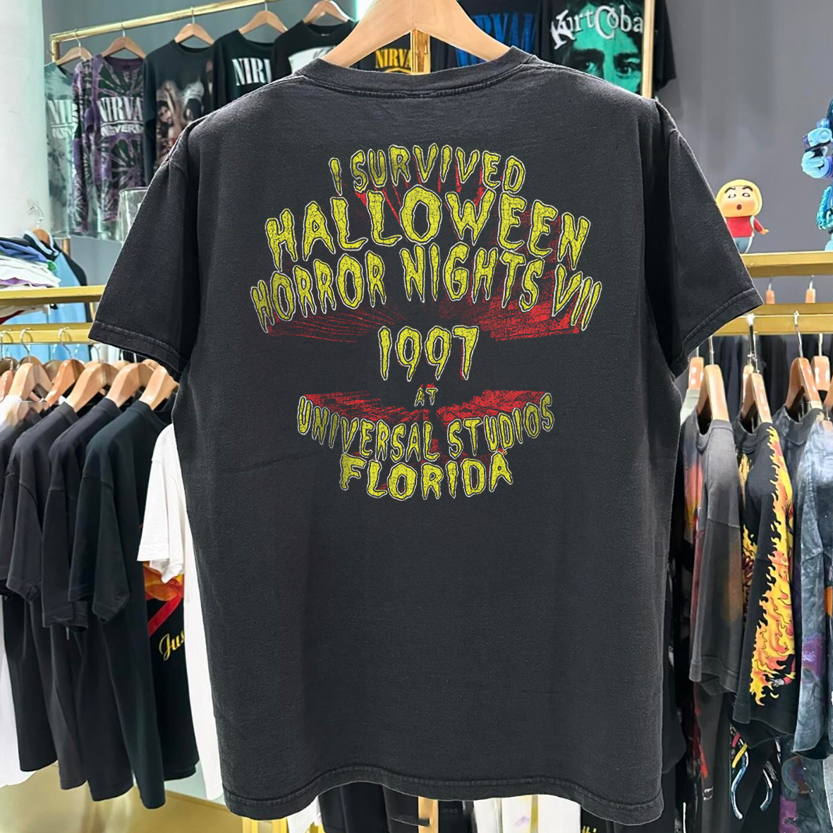 Halloween Horror Nights VII *Rare* 1997 Vintage Washed Black T-Shirt