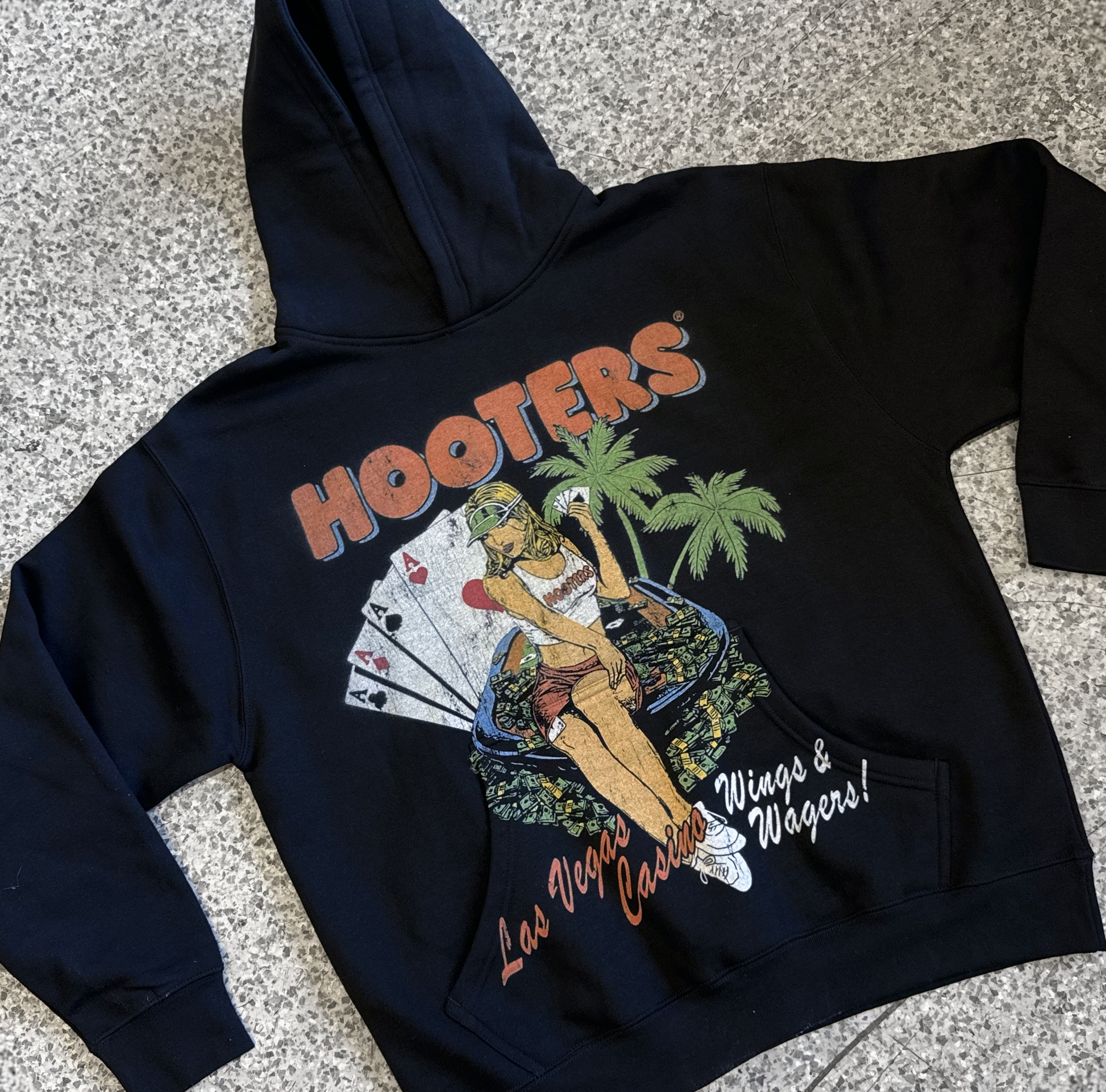 Hooters Las Vegas Jumbo Black Hoodie
