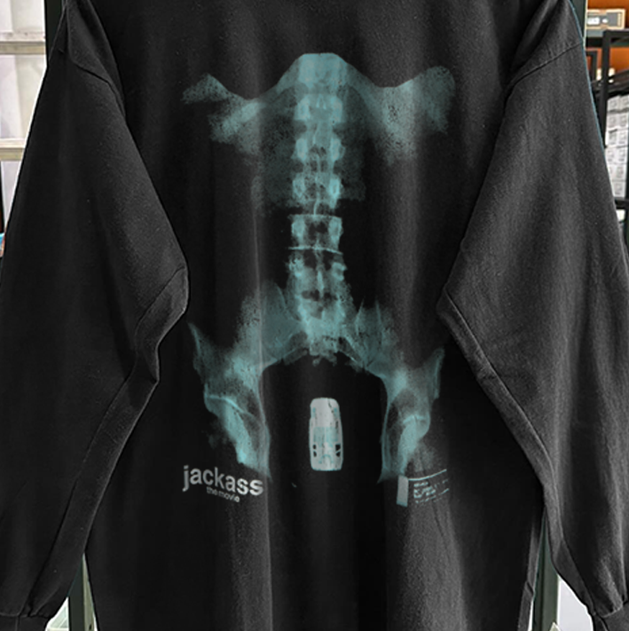 Jackass The Movie 'X-Ray' Black Washed Longsleeve