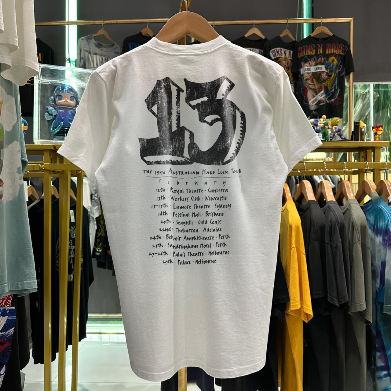 96 Jeff Buckley Hard Luck Australian Tour Rare Washed White T-Shirt