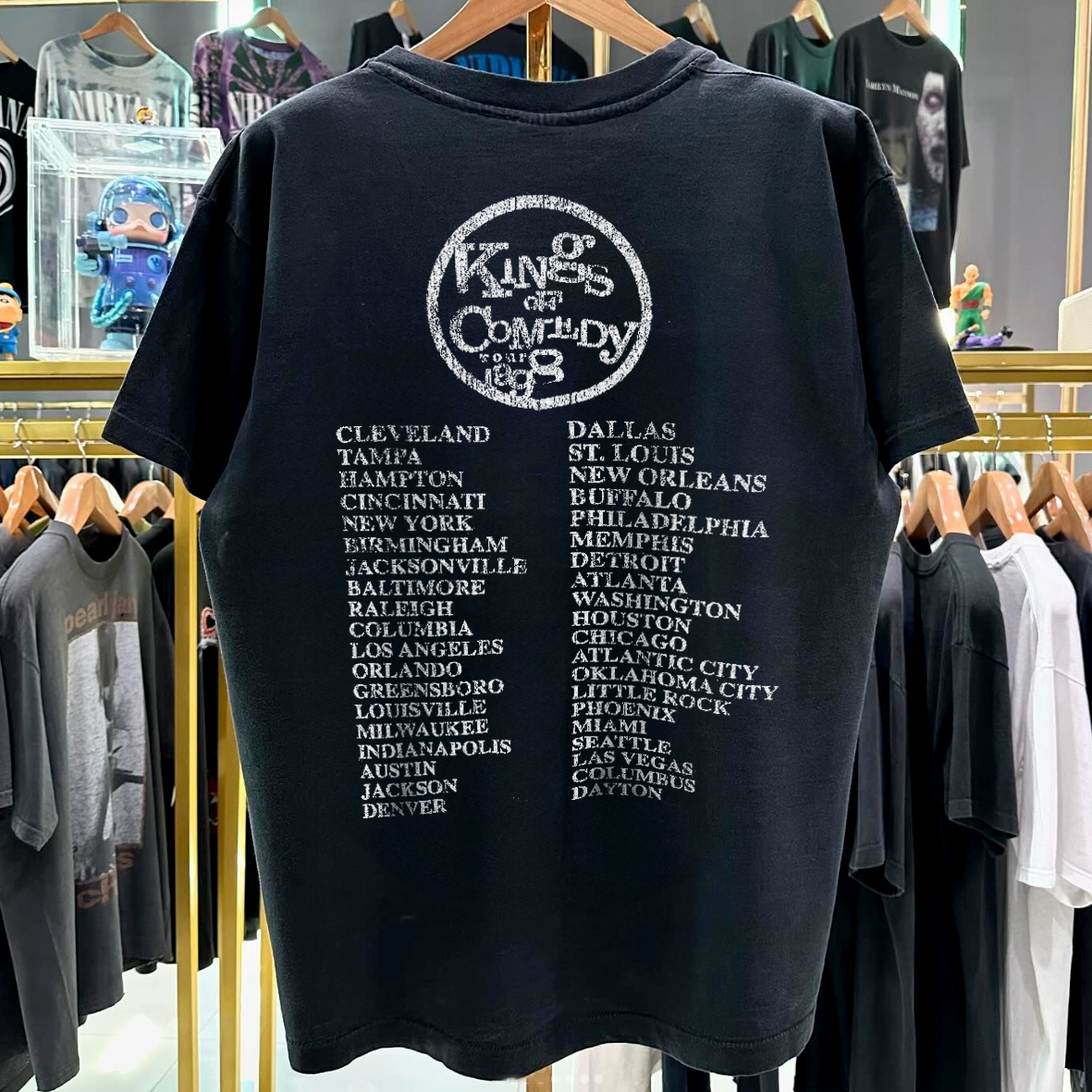 98 Kings Of Comedy Tour Grail Vintage Washed Black T-Shirt