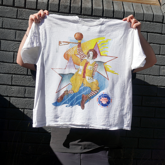 90's All Star Ronald - Rmh - Vintage Washed White T-Shirt