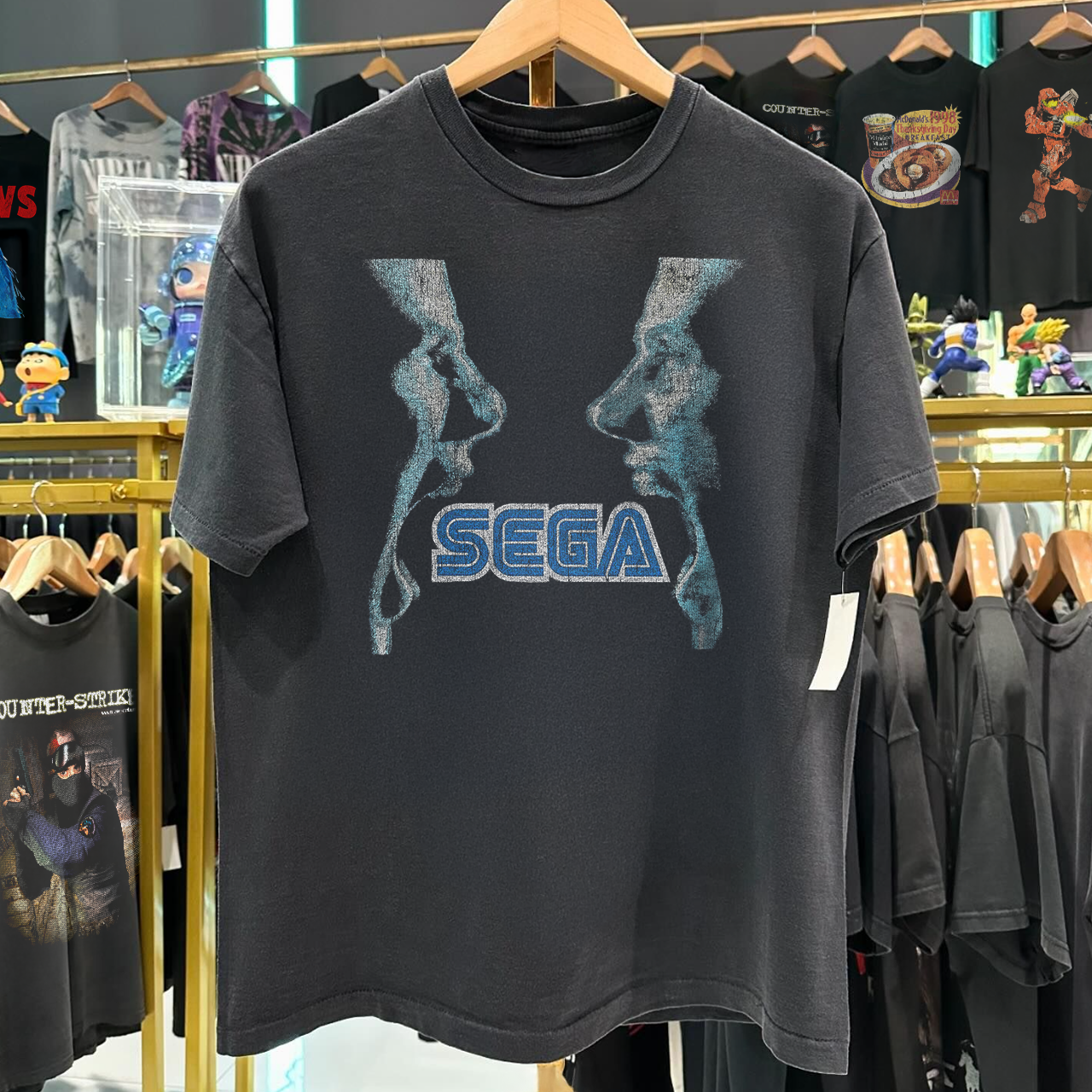 90s Sega Dreamcast Promo Rare Washed Black T-Shirt