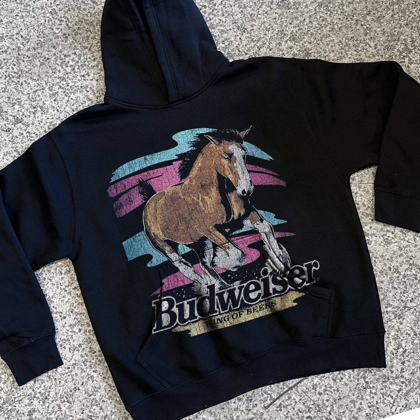 99 Stallion Jumbo Black Hoodie