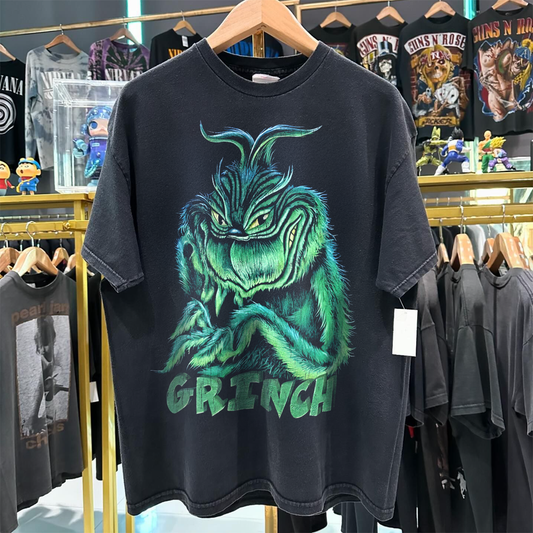 Grinch 'Whoville's Worst' Rare Washed Black T-Shirt