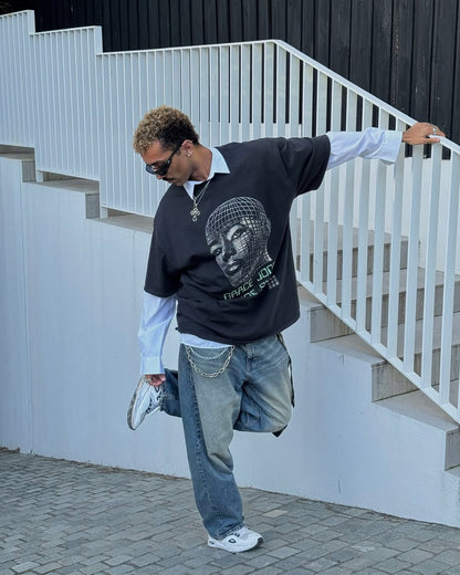 1986 Grace Jones 'Inside Story' Rare Washed Black T-Shirt