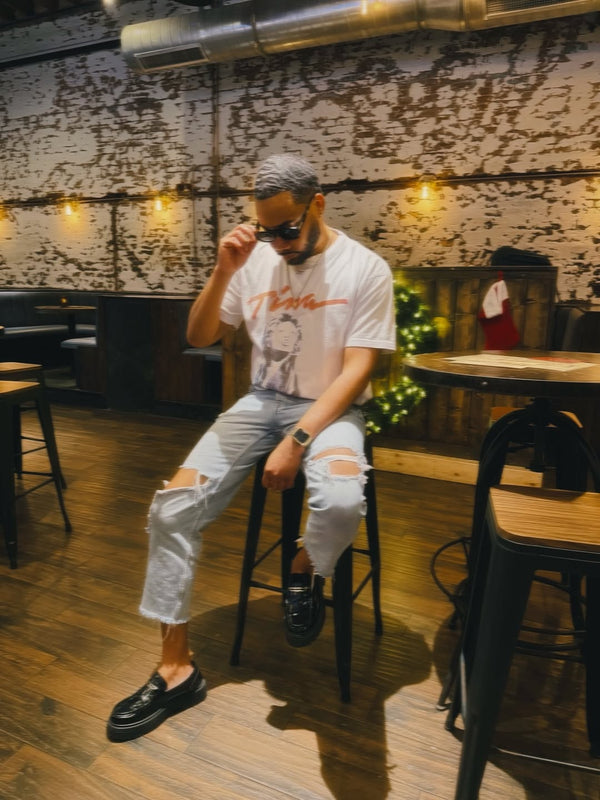 89 Simply The Best- Tina Vintage Washed White T-Shirt