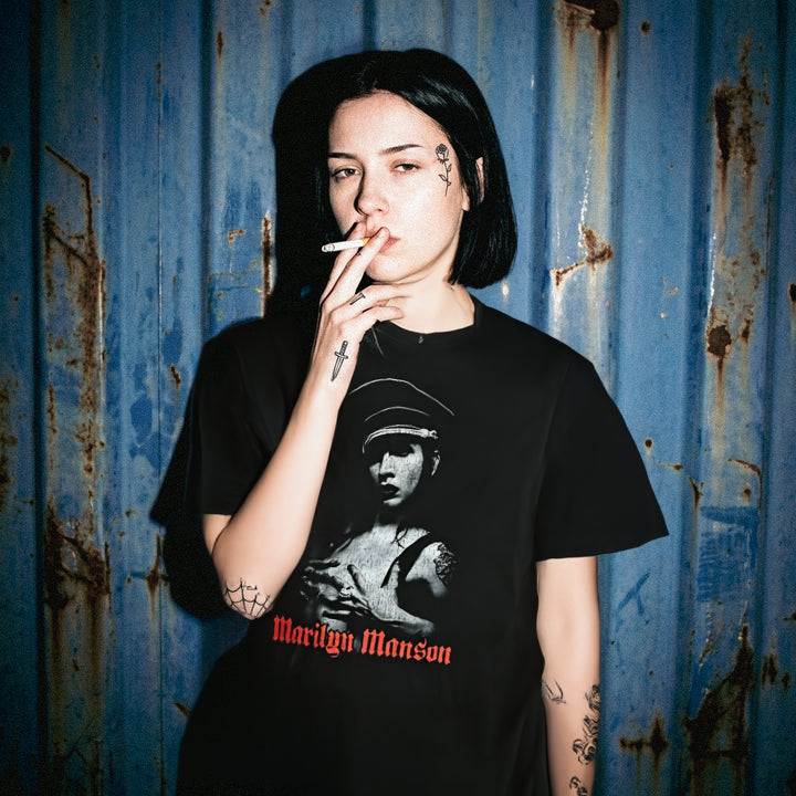 01 Marilyn Manson Washed Black Tee