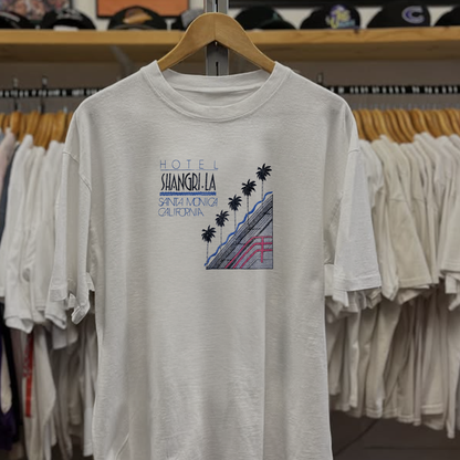 80s Hotel Shangri La Santa Monica Washed White Tee