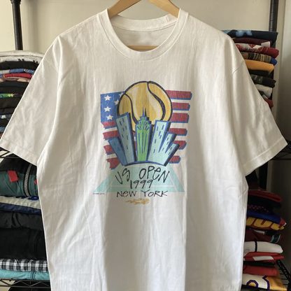 US Open 1999 Washed White Tee