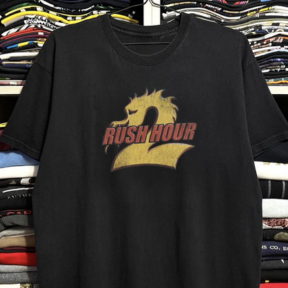 2001 Rush Hour 2 Movie Promo Washed Black Tee
