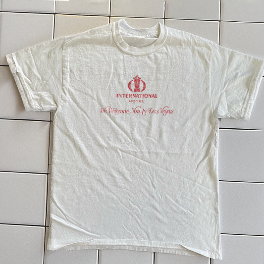 70's International Hotel Las Vegas Rare Washed White T-Shirt