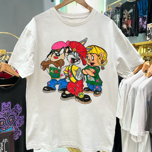 Looney Toons x TLC Washed White Tee