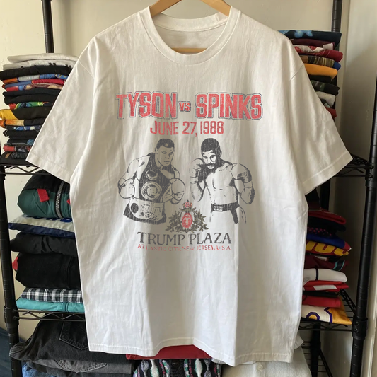 Rare Tyson Vs Spinks Washed White Tee
