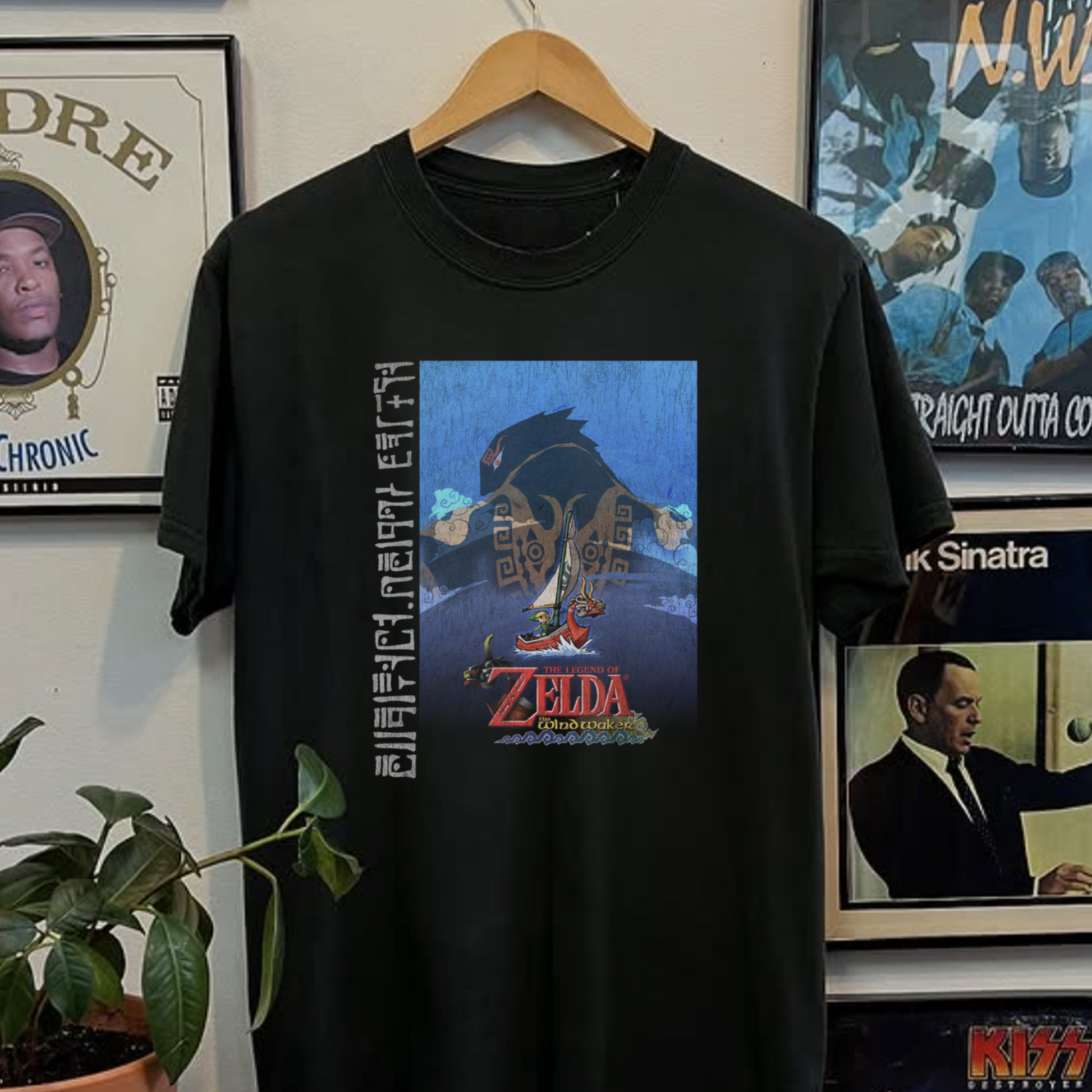 2002 The Legend of Zelda The Windwaker Washed Black Tee