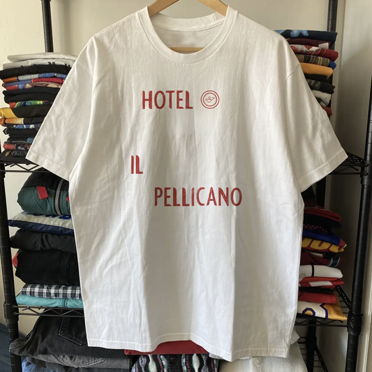 Vintage Hotel Il Pellicano Washed White Tee