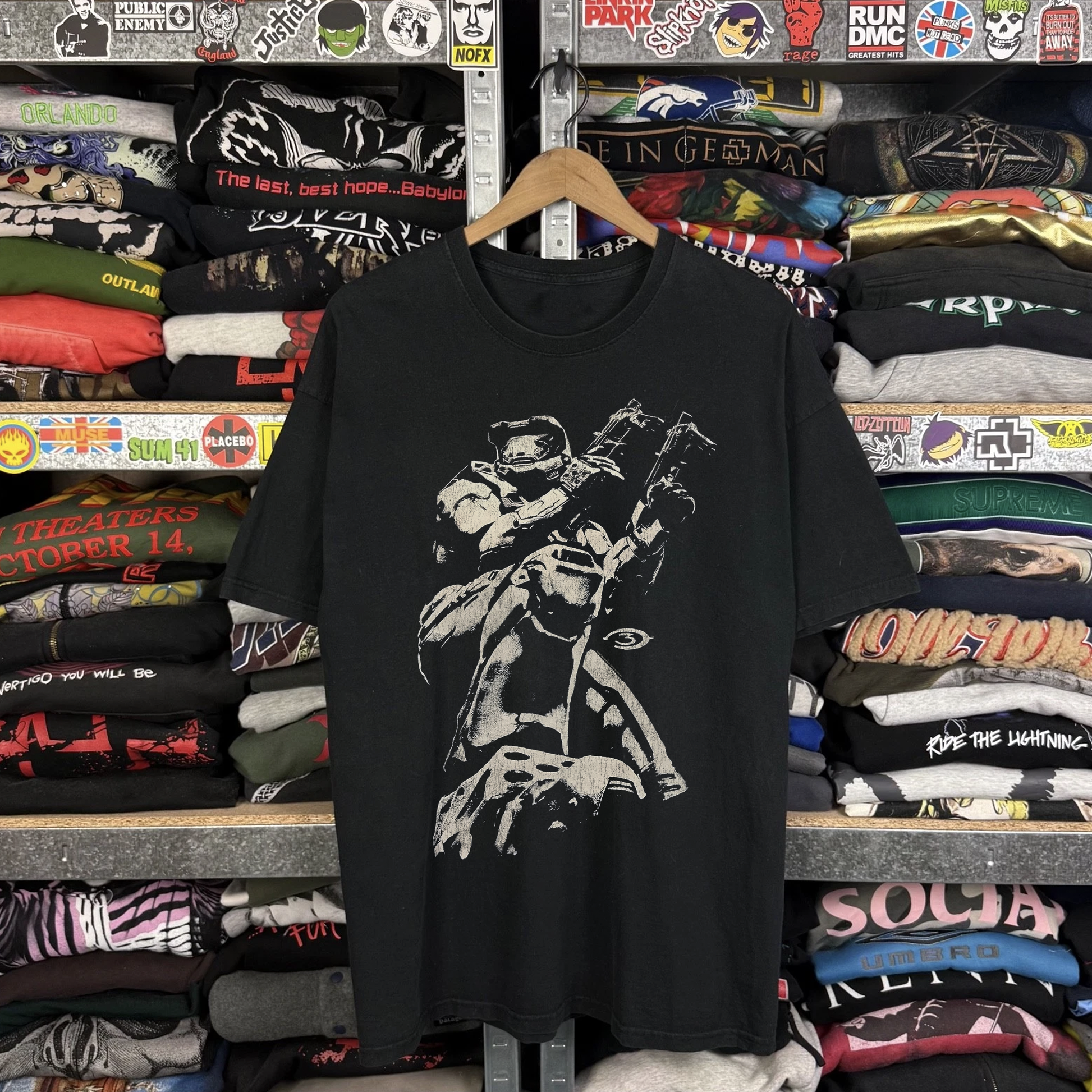 Rare Halo 3 Washed Black Tee