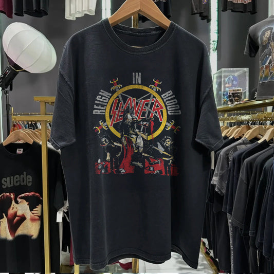Vintage Slayer - Reign In Blood Washed Black T-Shirt