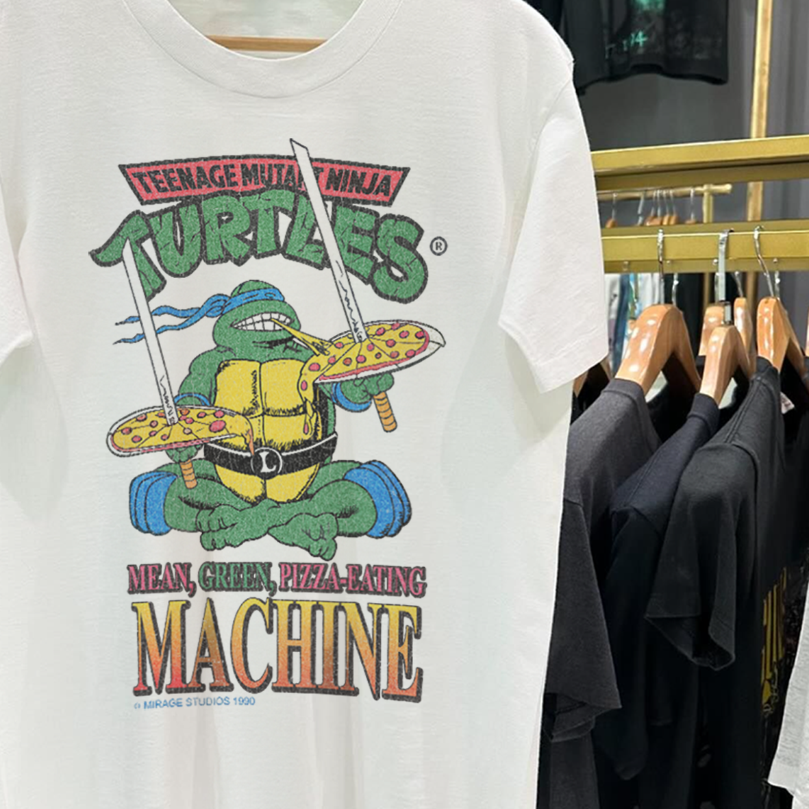 90's Leonardo Slammin' Vintage Washed White T-Shirt