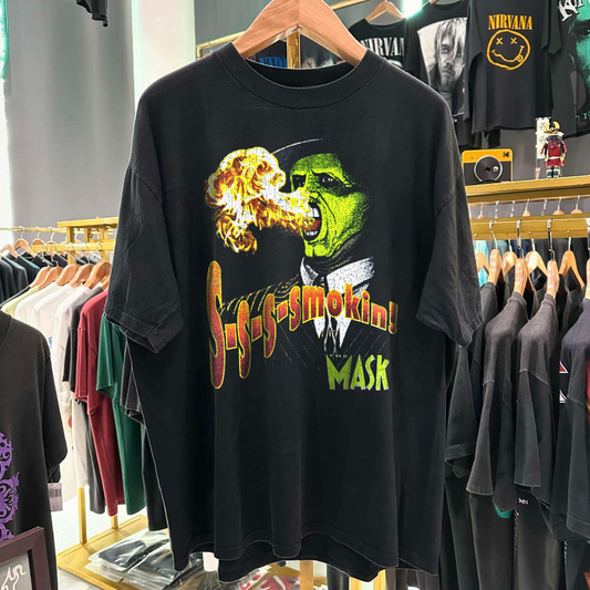 Smokin' Mask Vintage Washed Black T-Shirt