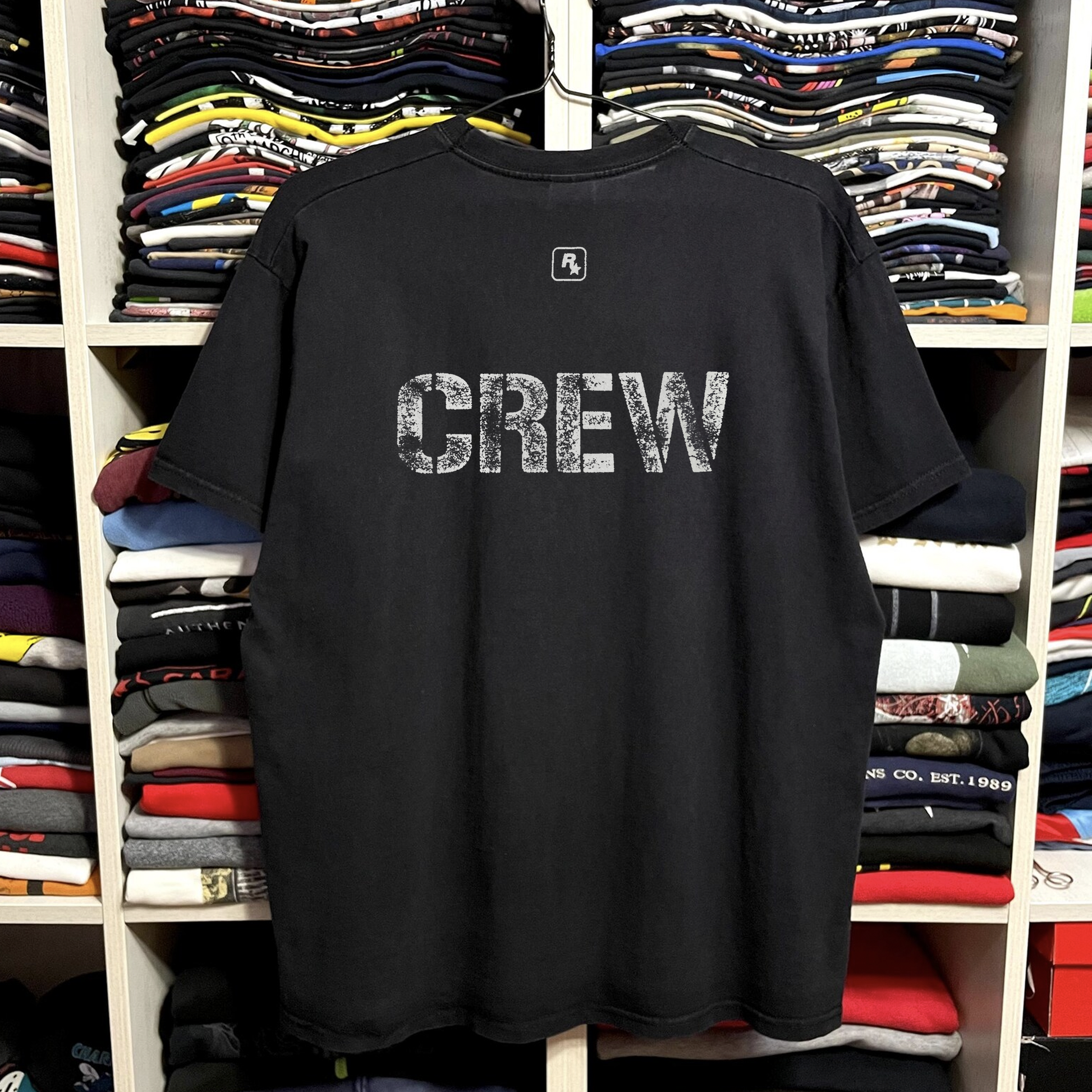 Y2k Rockstar Games Manhunt Promo Washed Black Tee