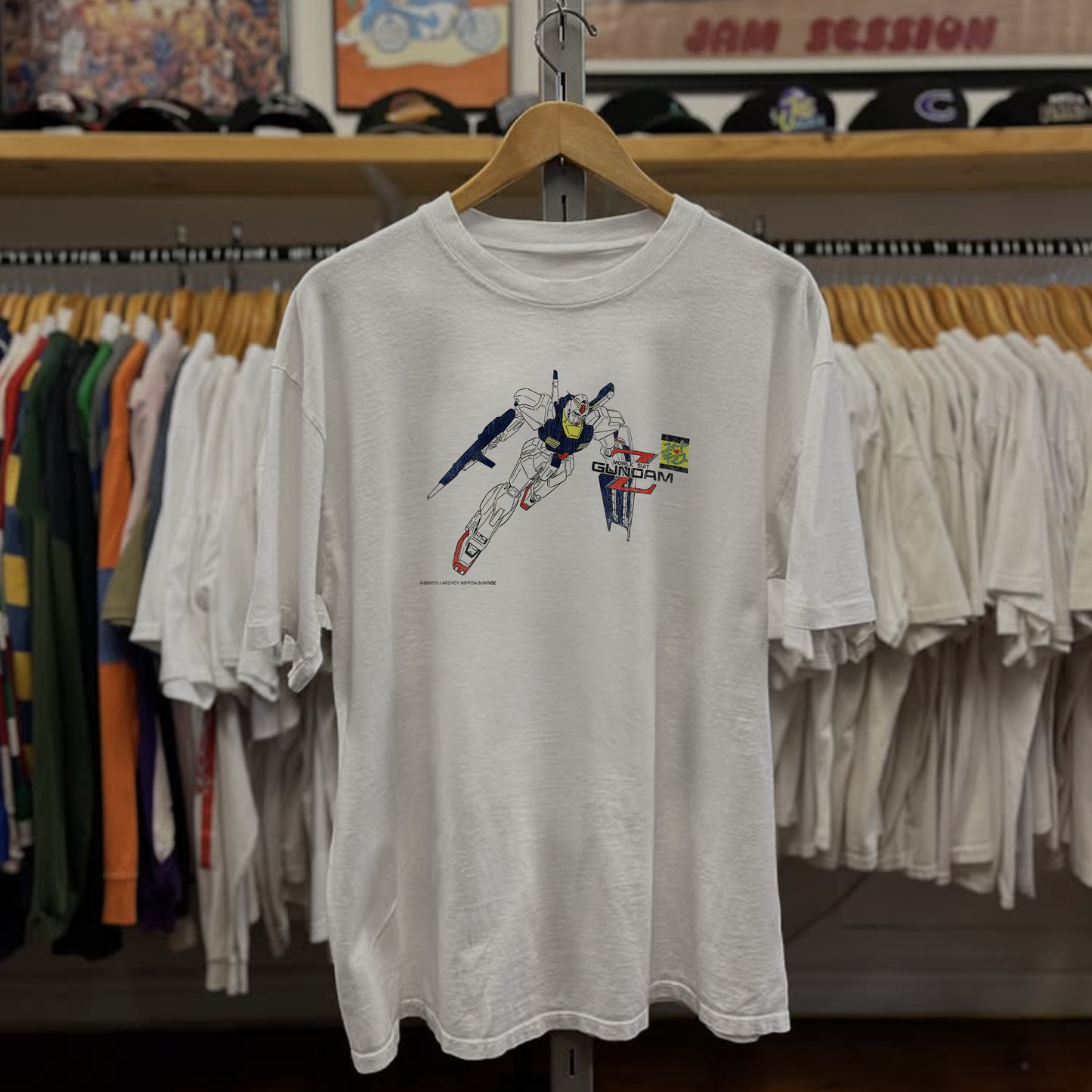1979 Gundam Mobile Suit Washed White Tee