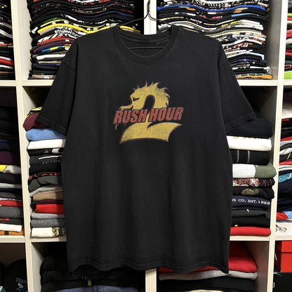 2001 Rush Hour 2 Movie Promo Washed Black Tee