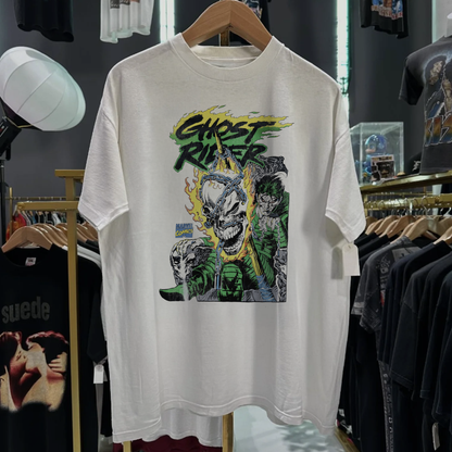90s Ghost Rider Tee Washed White Tee